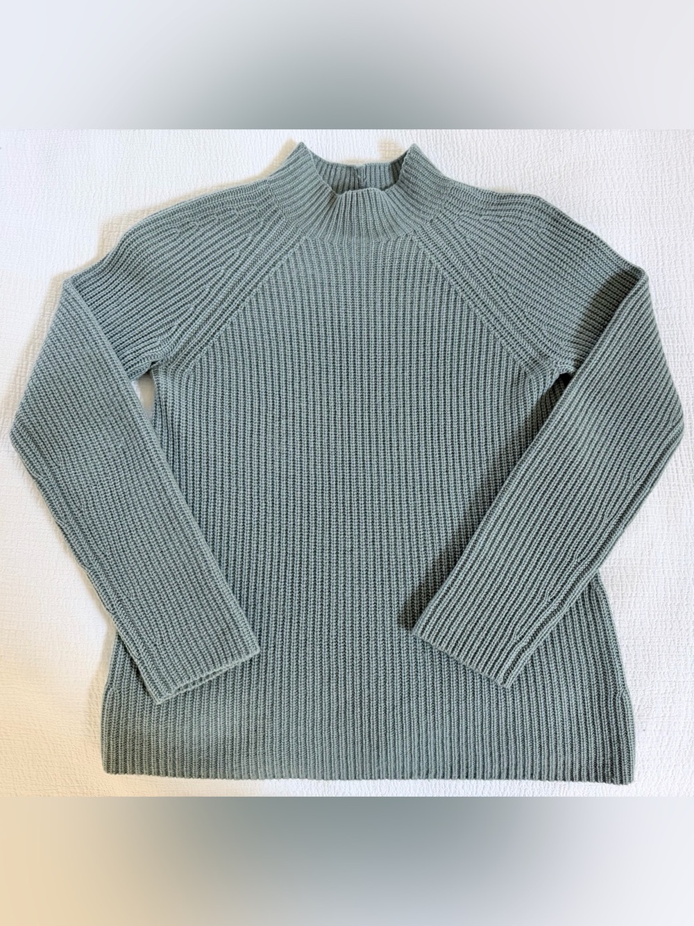 VINCE Wool Cashmere Blend Mock Neck Shaker Rib Pullover Size XS